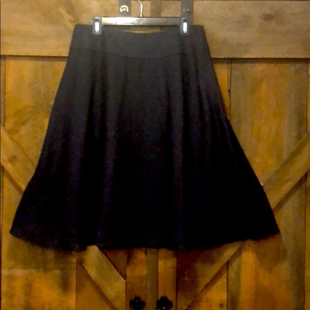 Navy Blue Talbots Linen Skirt